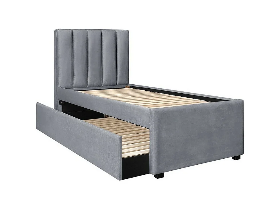 Letto a scomparsa grigio 90 x 200 cm con rete a doghe Tom