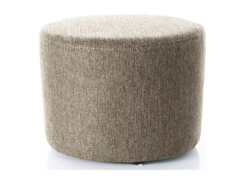 Pouf rond en tissu 43 x 32 cm olive VADIA