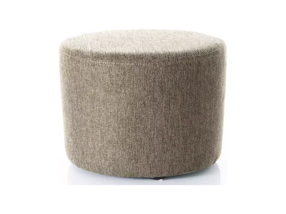 Pouf rond en tissu 43 x 32 cm olive VADIA