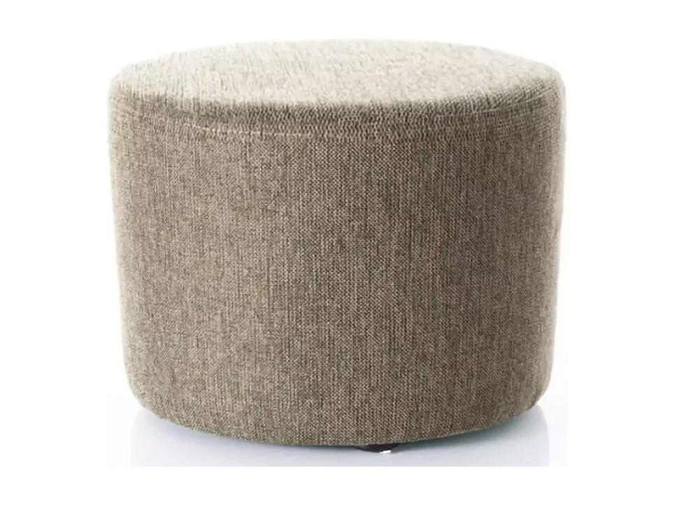 Pouf rond en tissu 43 x 32 cm olive VADIA