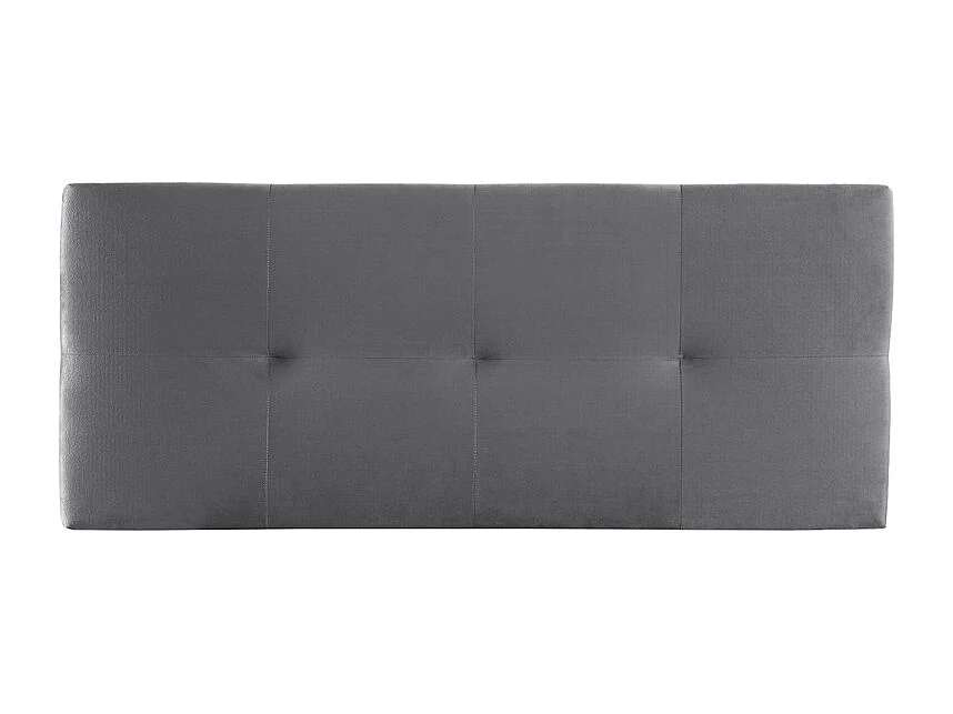 Cabecero de cama de 50x105x4 cm de plancha de madera y en terciopelo en color gris Jensen