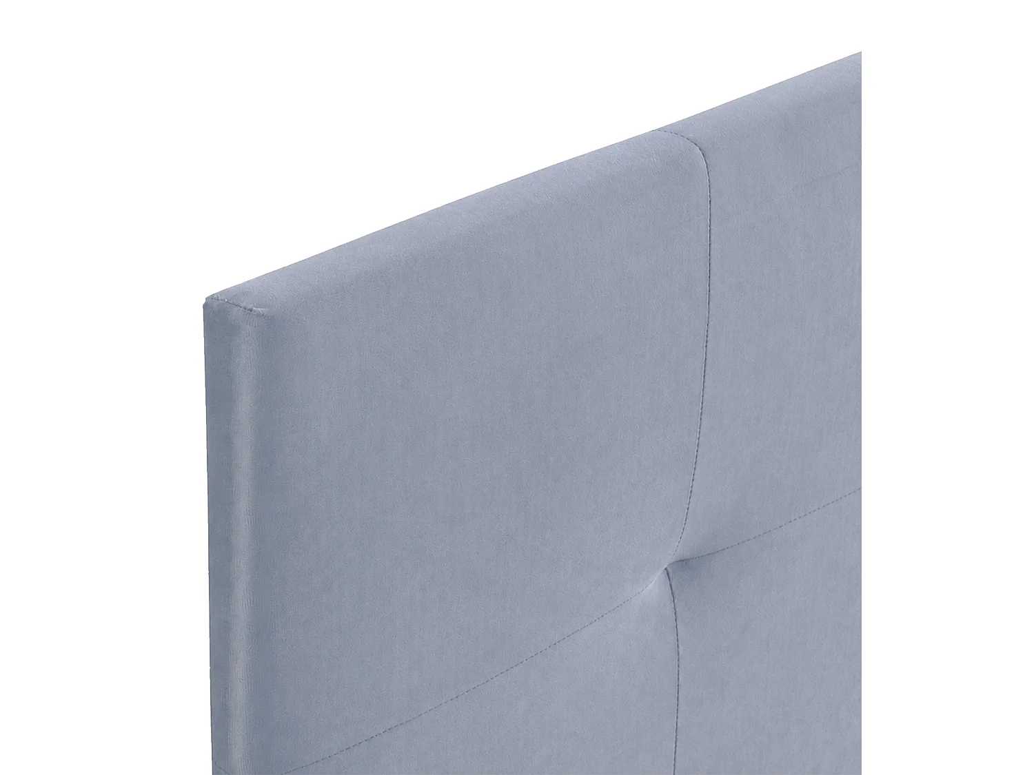 Cabecero de cama de 50x105x4 cm de plancha de madera y en terciopelo en color gris Jensen