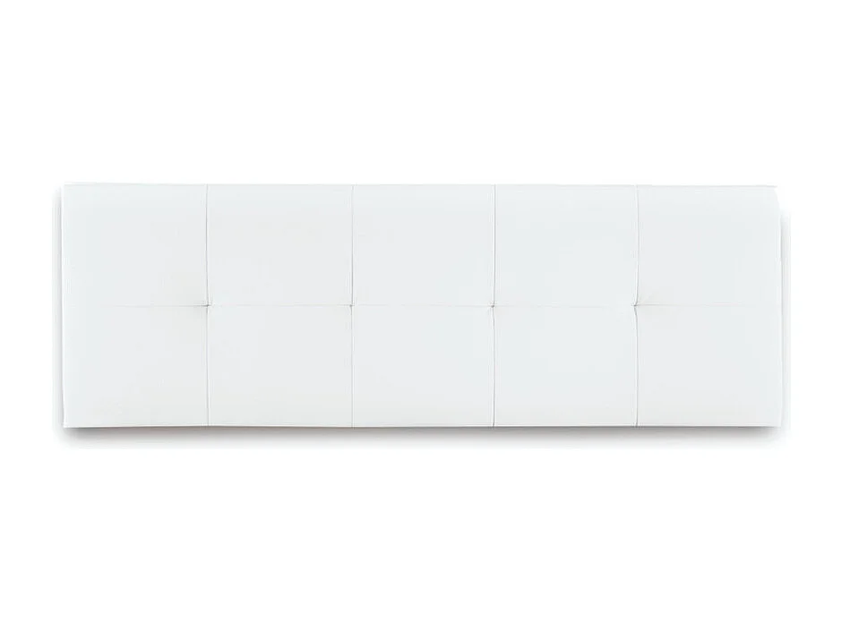 Cabecero de cama de 50x150x4 cm de plancha de madera y en polipiel en color blanco Jensen