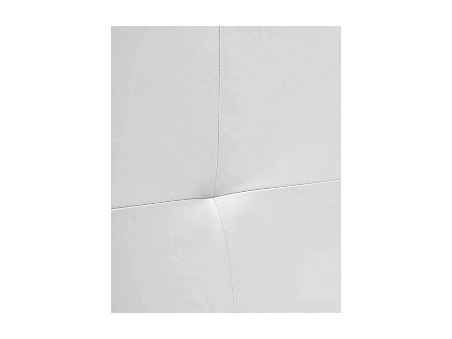 Cabecero de cama de 50x150x4 cm de plancha de madera y en polipiel en color blanco Jensen