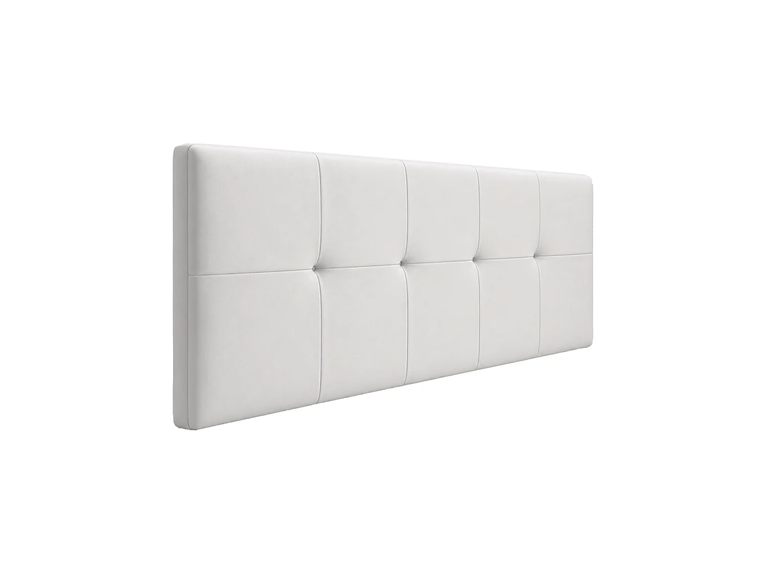 Cabecero de cama de 50x150x4 cm de plancha de madera y en polipiel en color blanco Jensen