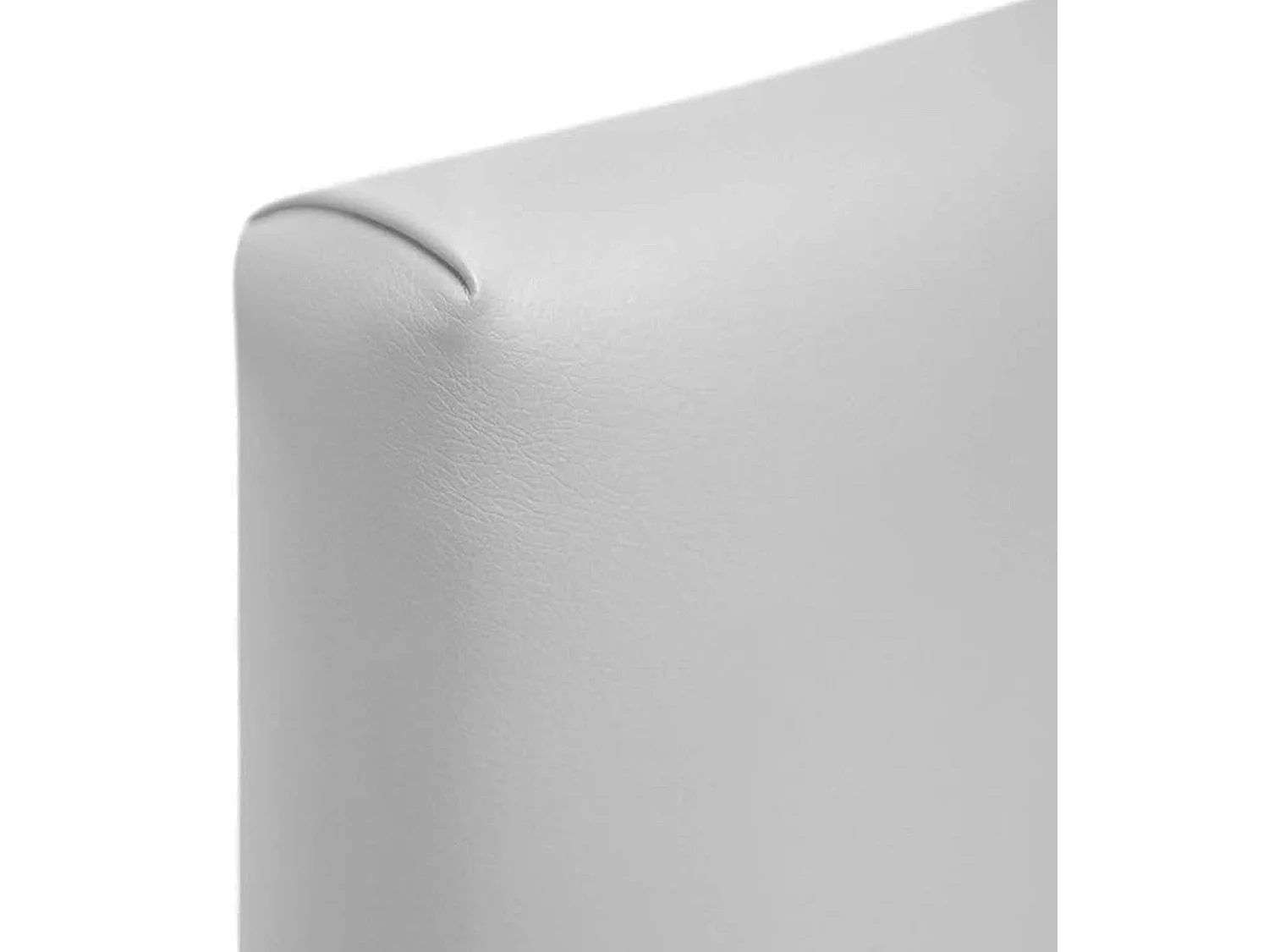 Cabecero de cama de 50x150x4 cm de plancha de madera y en polipiel en color blanco Jensen