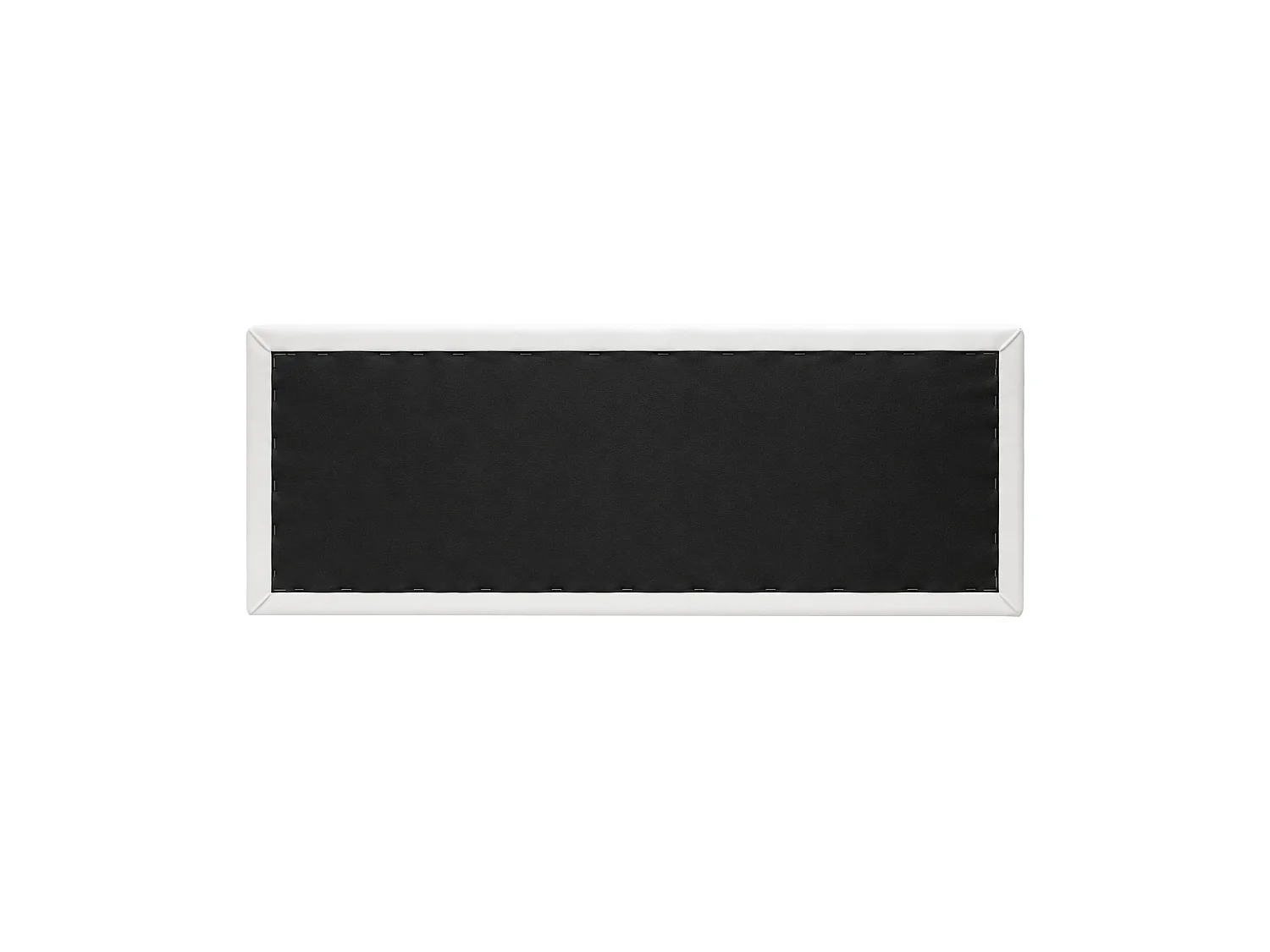 Cabecero de cama de 50x150x4 cm de plancha de madera y en polipiel en color blanco Jensen
