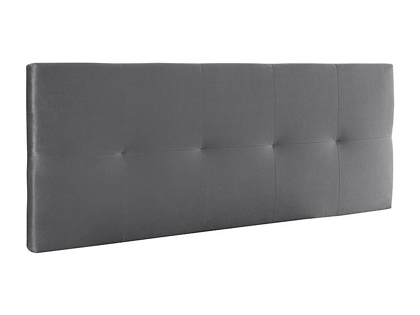 Cabecero de cama de 50x150x4 cm de plancha de madera y en terciopelo en color gris Jensen