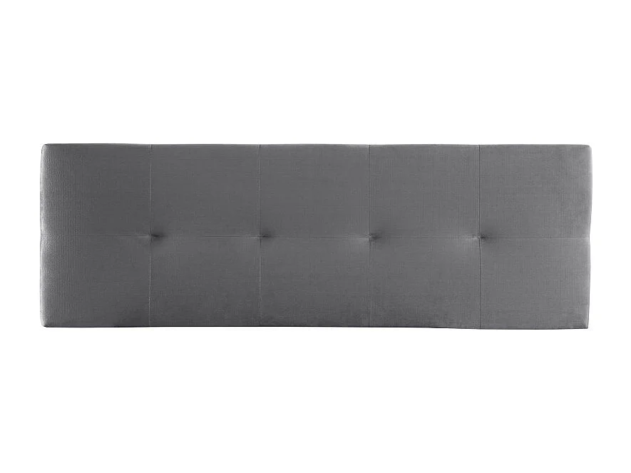 Cabecero de cama de 50x150x4 cm de plancha de madera y en terciopelo en color gris Jensen