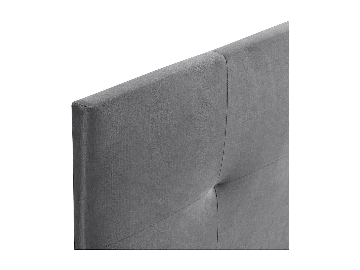 Cabecero de cama de 50x150x4 cm de plancha de madera y en terciopelo en color gris Jensen