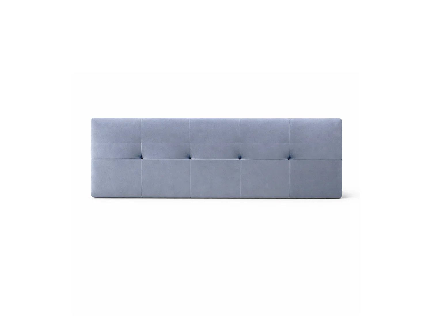 Cabecero de cama de 50x150x4 cm de plancha de madera y en terciopelo en color gris Jensen