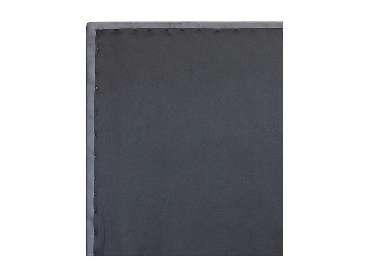 Cabecero de cama de 110x150x7 cm de plancha de madera y en terciopelo en color gris Olson