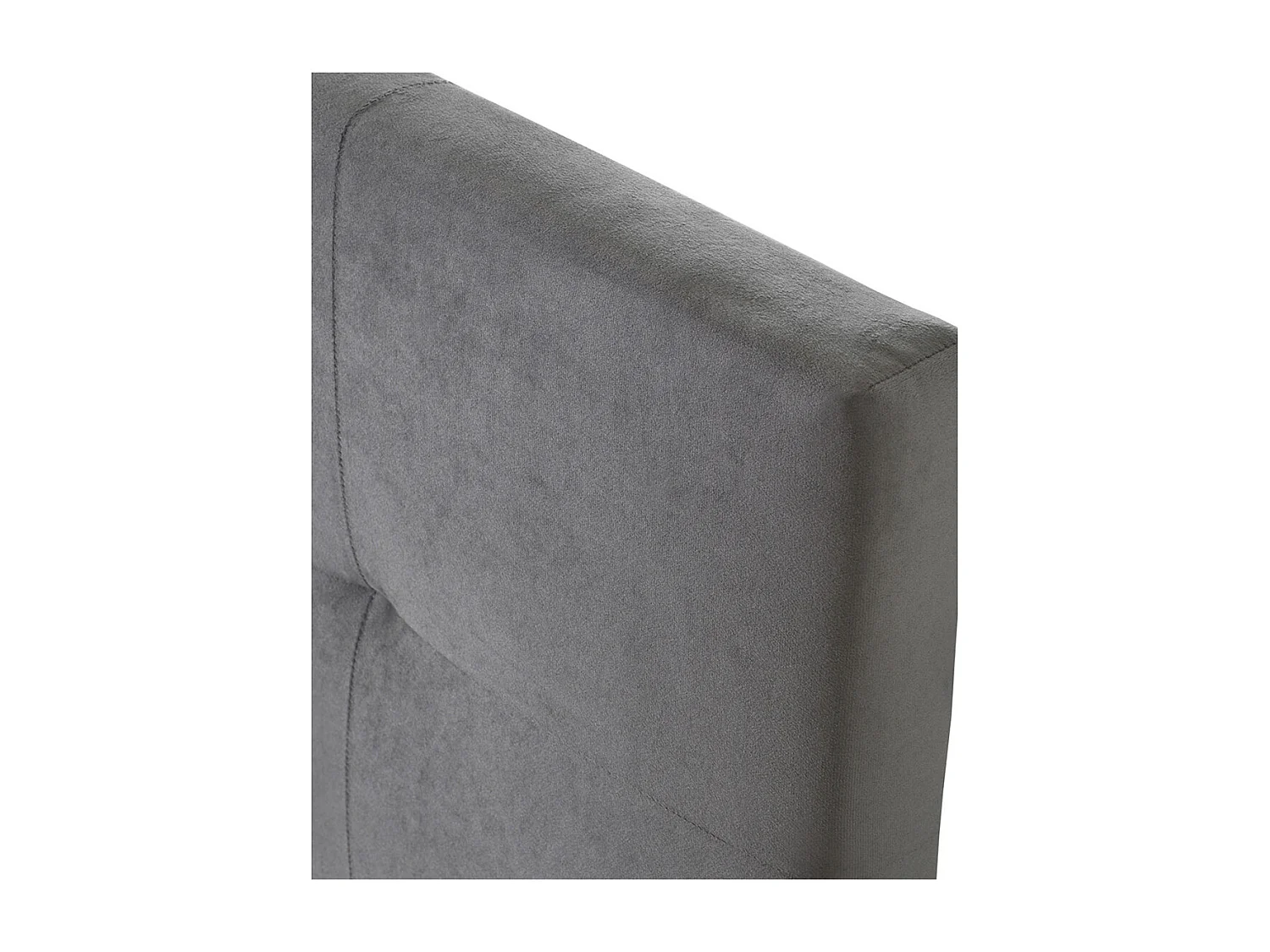 Cabecero de cama de 110x150x7 cm de plancha de madera y en terciopelo en color gris Olson