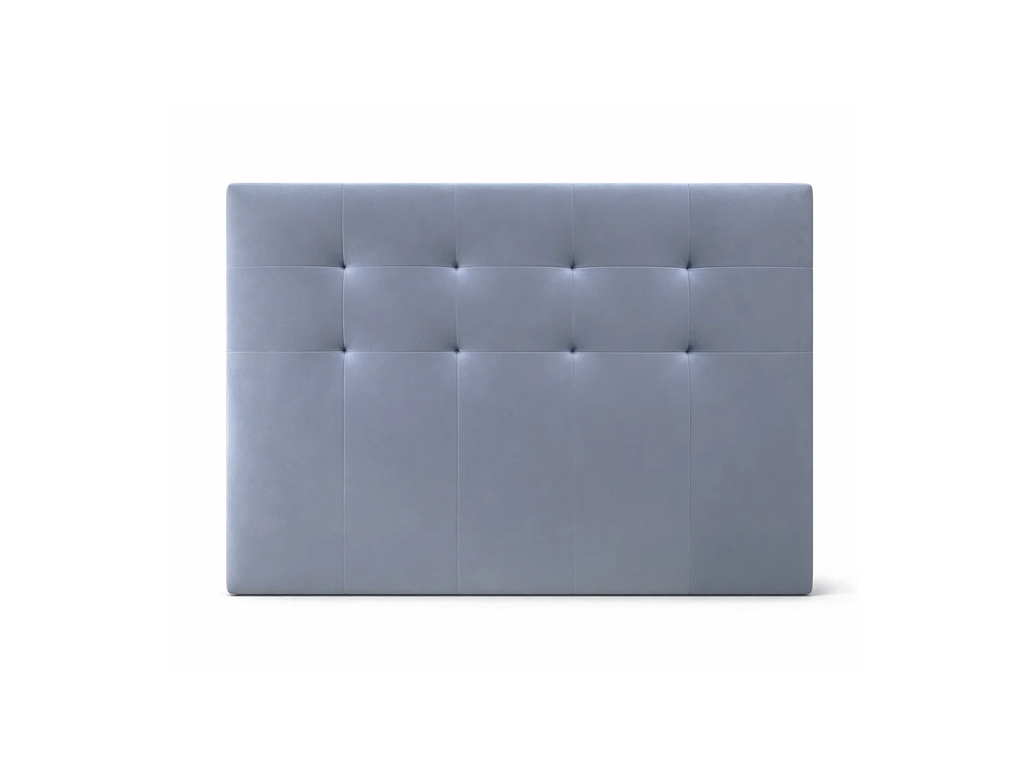 Cabecero de cama de 117x150x7 cm de plancha de madera y en terciopelo en color gris Olson