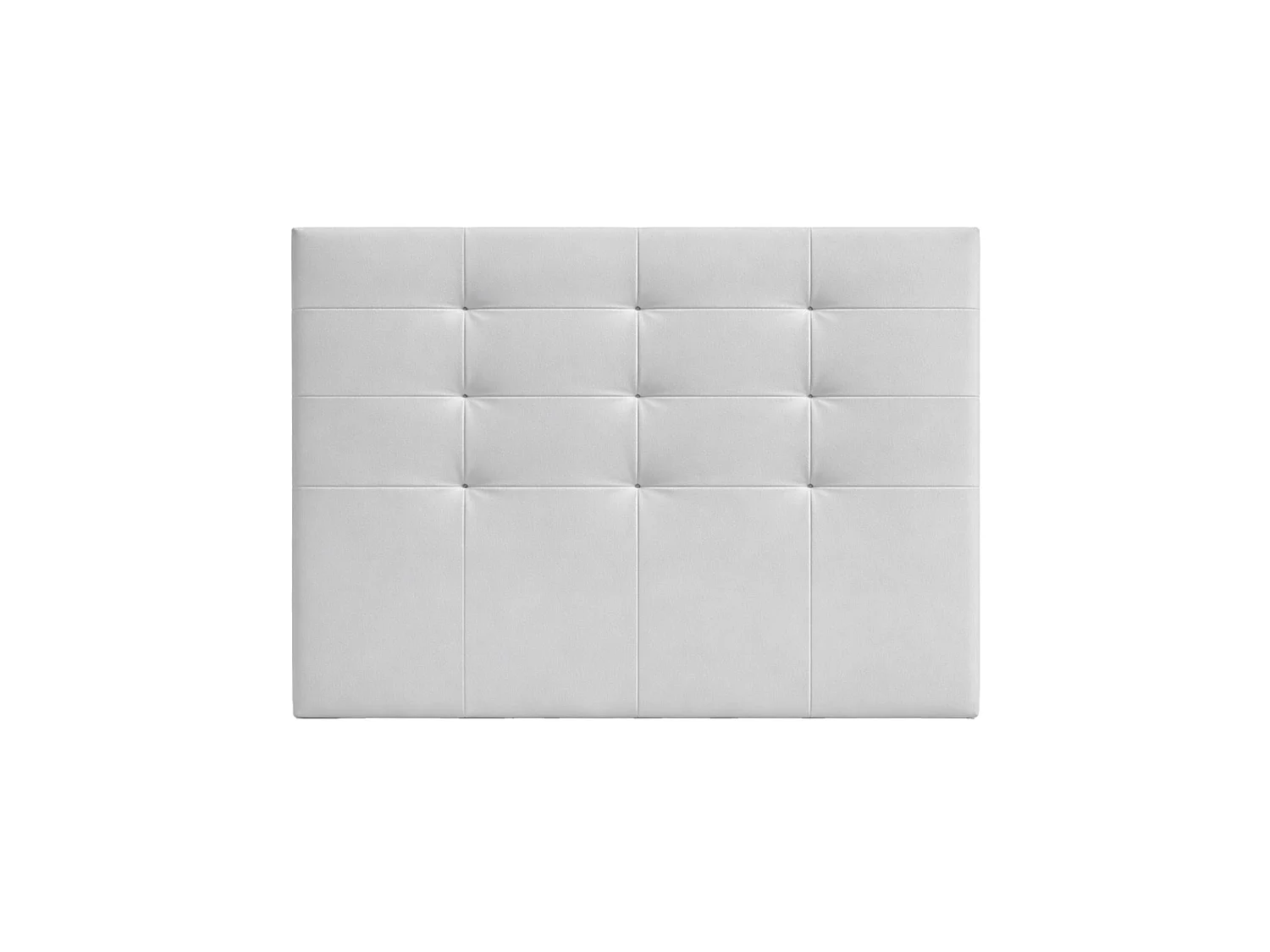 Cabecero de cama de 115x105x7 cm de plancha de madera y en polipiel en color blanco Olson