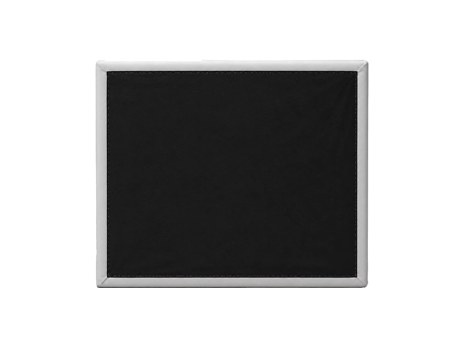 Cabecero de cama de 115x105x7 cm de plancha de madera y en polipiel en color blanco Olson