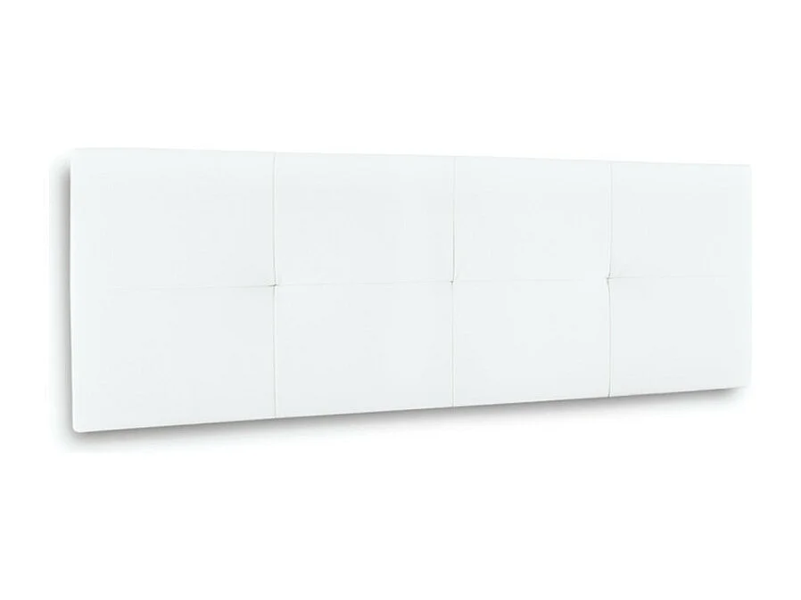 Cabecero de cama de 50x105x4 cm de plancha de madera y en polipiel en color blanco Jensen