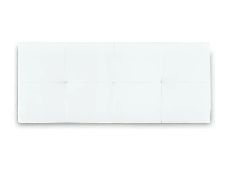 Cabecero de cama de 50x105x4 cm de plancha de madera y en polipiel en color blanco Jensen