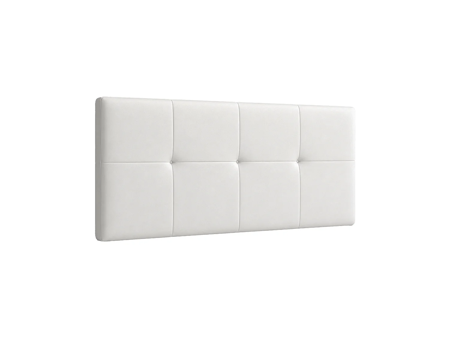 Cabecero de cama de 50x105x4 cm de plancha de madera y en polipiel en color blanco Jensen