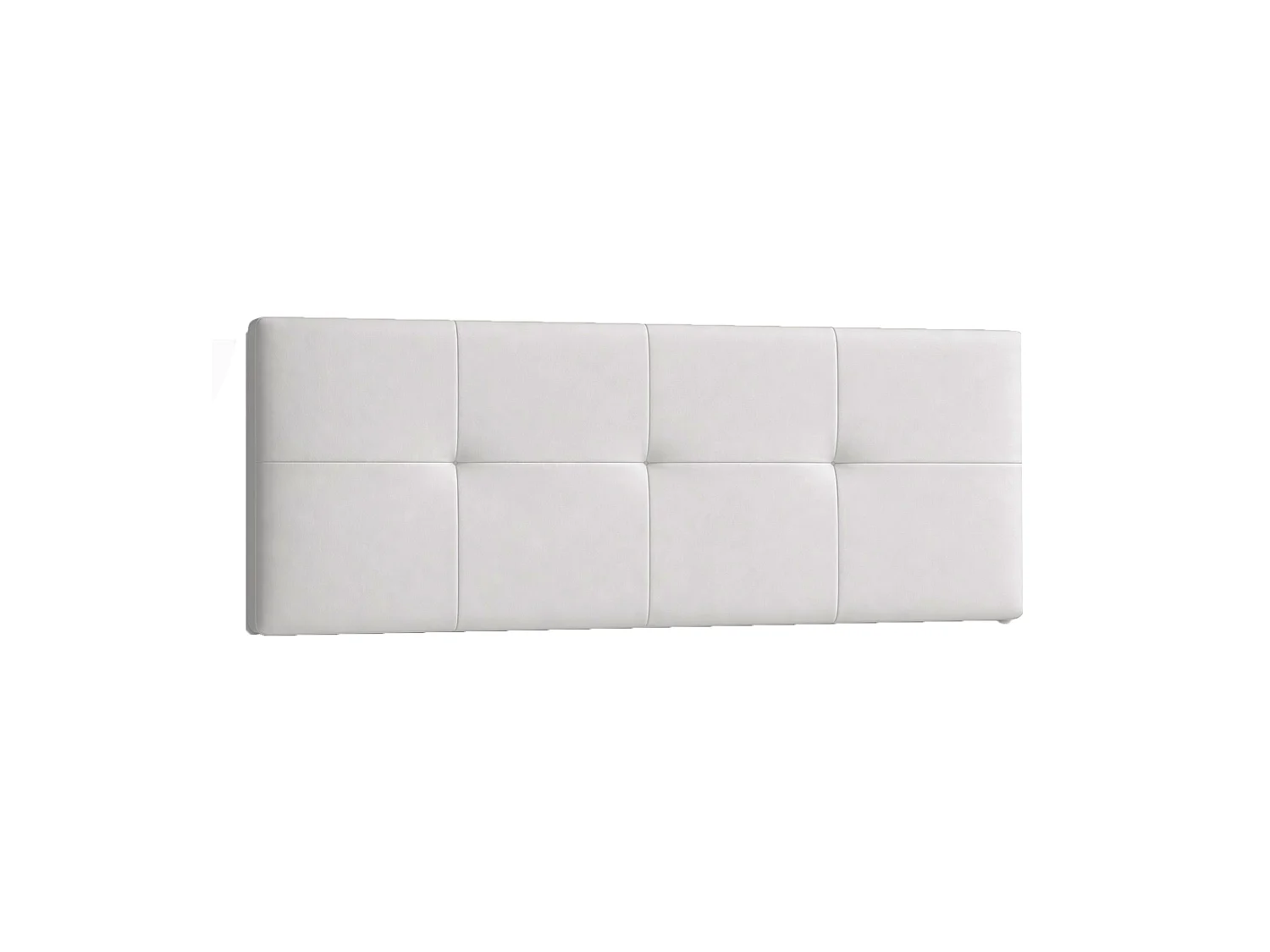 Cabecero de cama de 50x105x4 cm de plancha de madera y en polipiel en color blanco Jensen