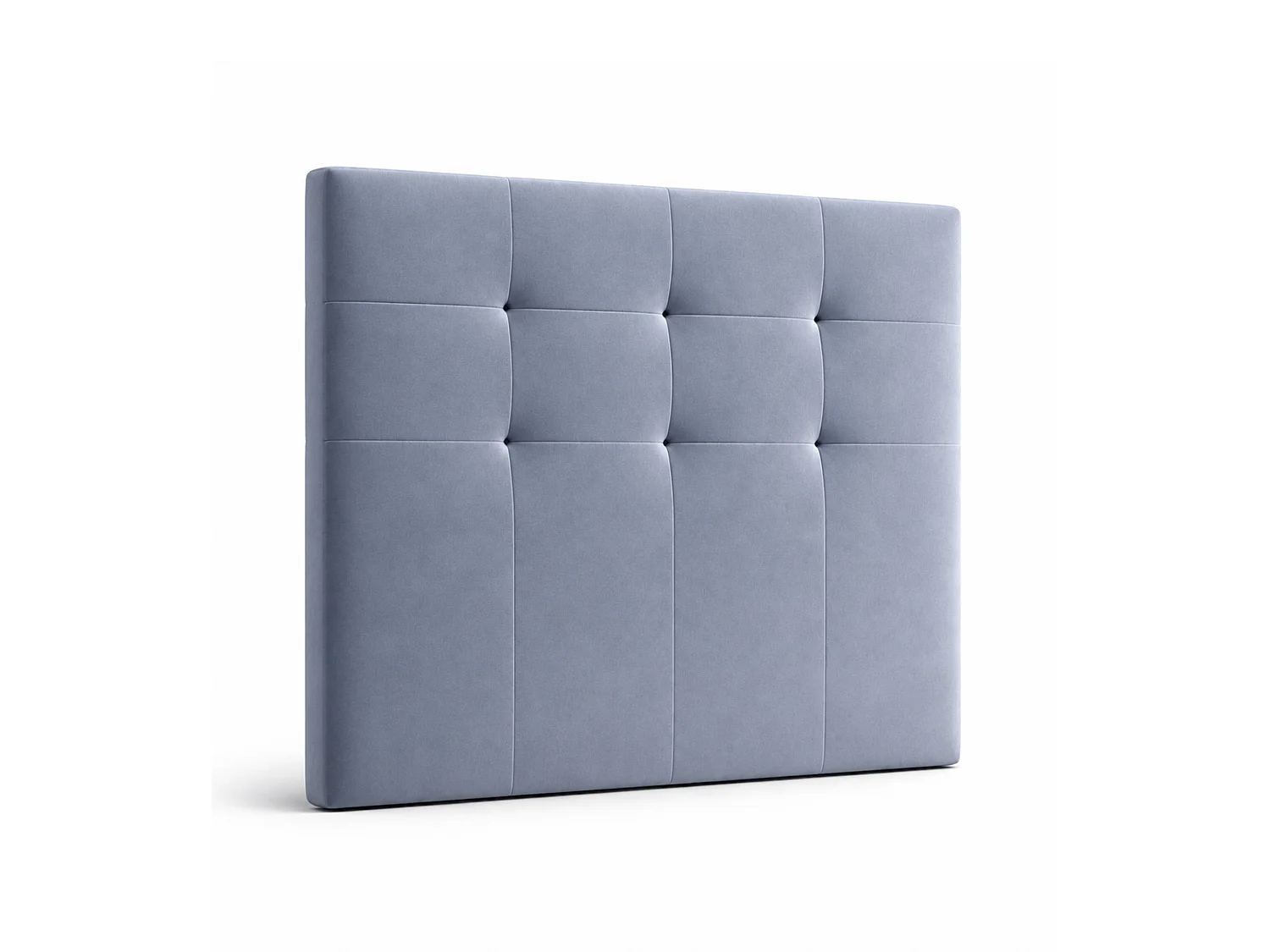 Cabecero de cama de 115x105x7 cm de plancha de madera y en terciopelo en color gris Olson