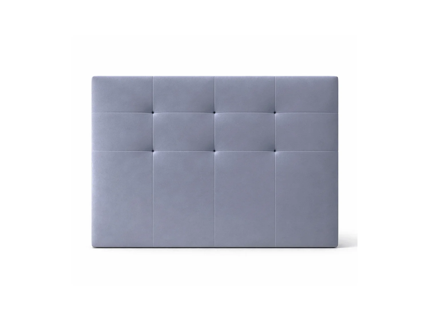 Cabecero de cama de 115x105x7 cm de plancha de madera y en terciopelo en color gris Olson