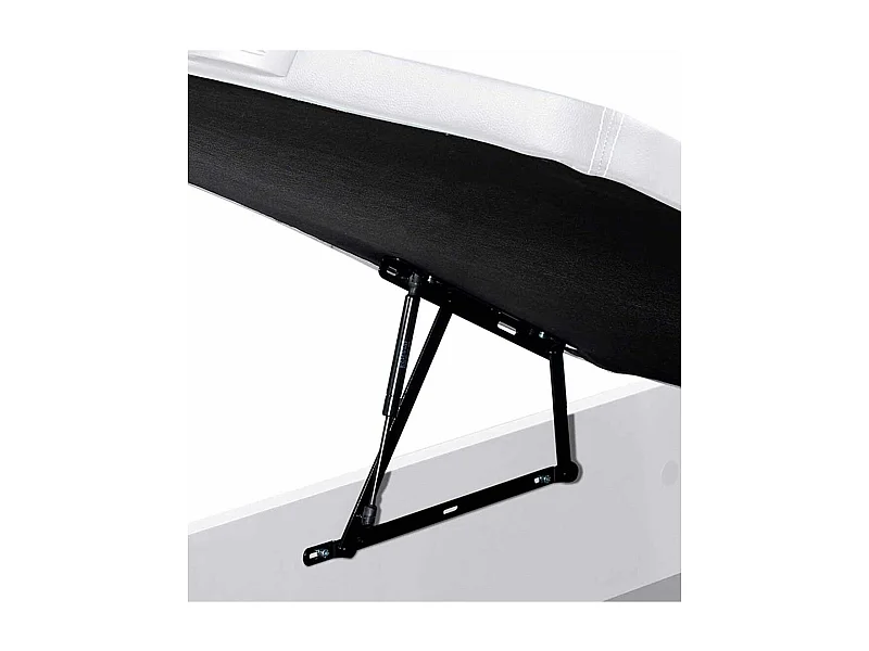 Set de 2 bisagras de 41x3x52 cm para canapé abatible con 750N de fuerza de metal en negro