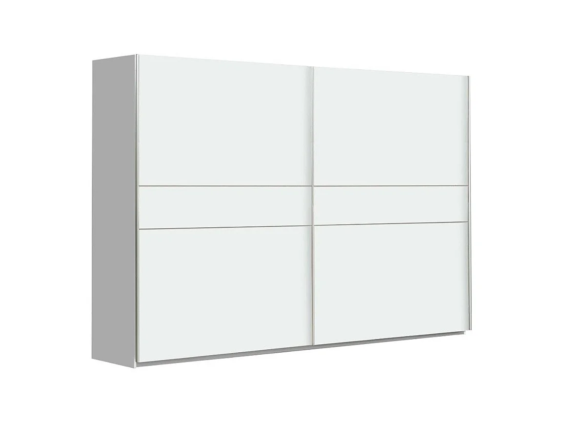 Armario de 210x270x61 cm de melamina con 2 puertas correderas en color blanco Winter 270