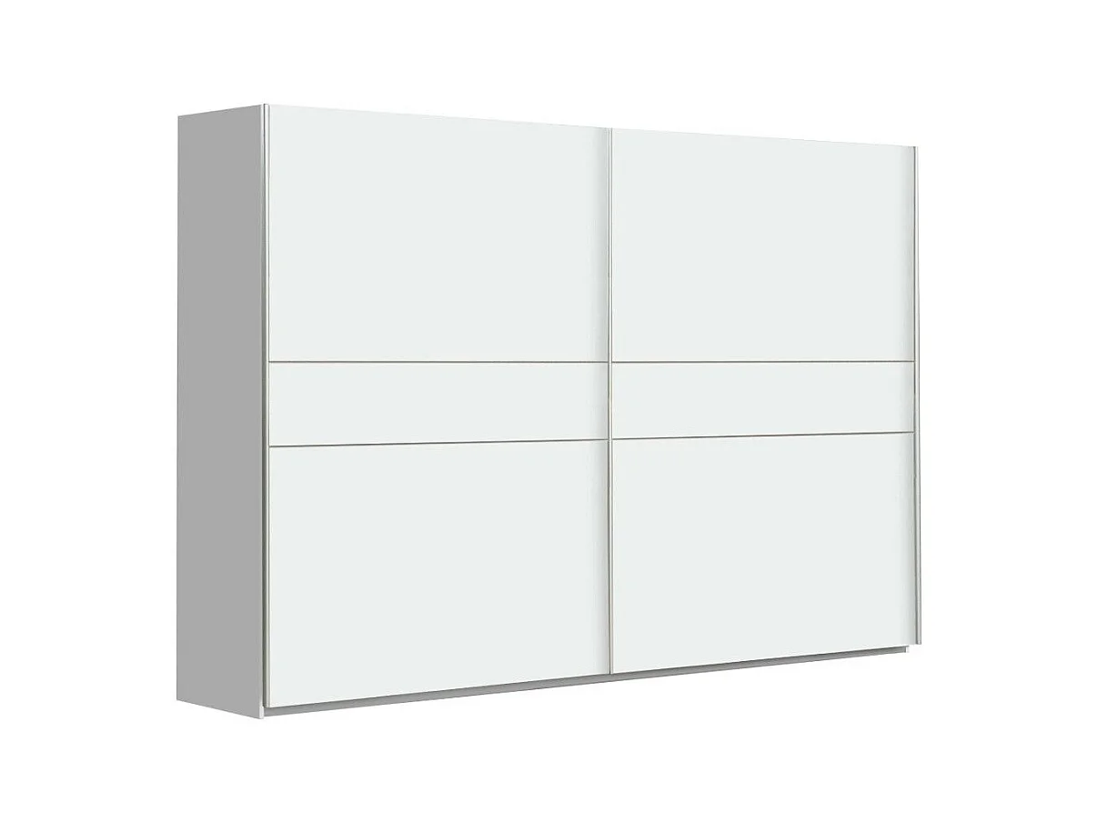 Armario de 210x270x61 cm de melamina con 2 puertas correderas en color blanco Winter 270