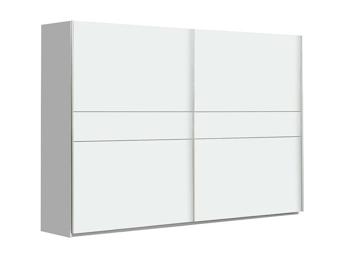 Armario de 210x270x61 cm de melamina con 2 puertas correderas en color blanco Winter 270