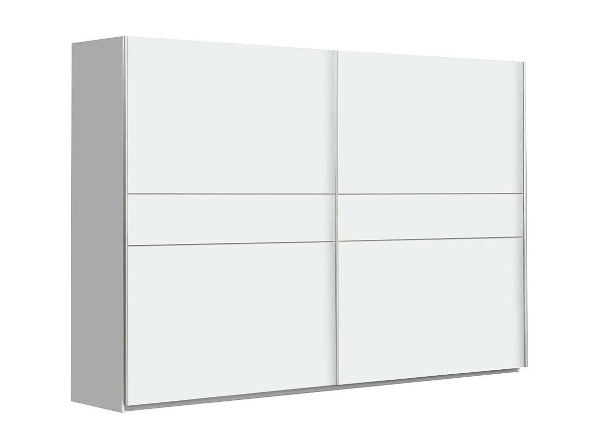 Armario de 210x270x61 cm de melamina con 2 puertas correderas en color blanco Winter 270