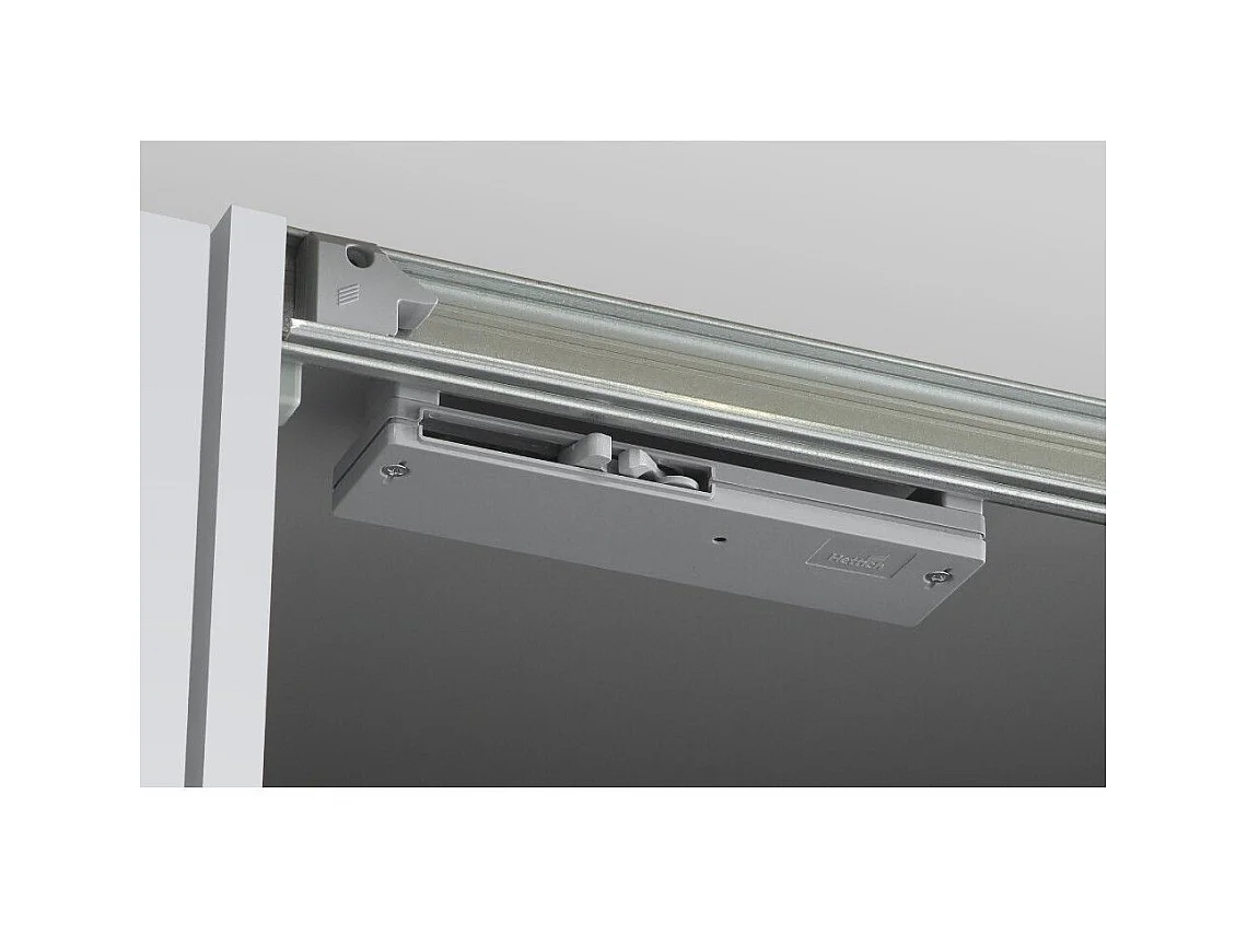 Armario ropero de 201x200x61 cm con 2 puertas correderas y 3 cajones en blanco Colette