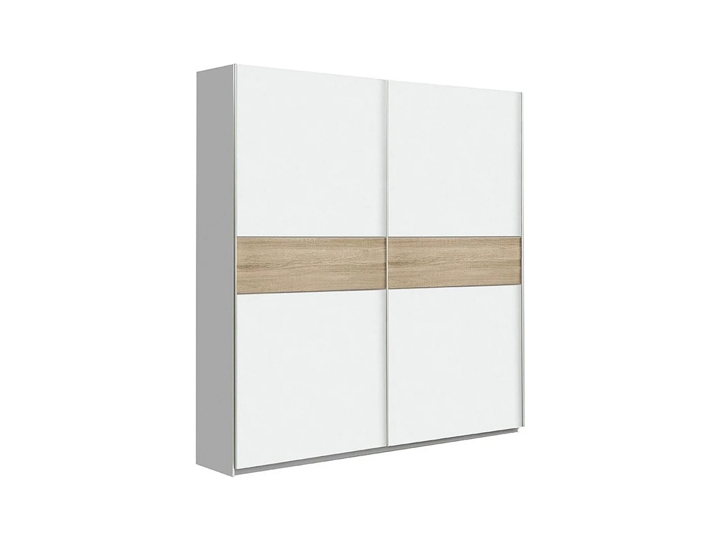 Armario de 210x170x61 cm de melamina con 2 puertas correderas en color blanco Winter 170