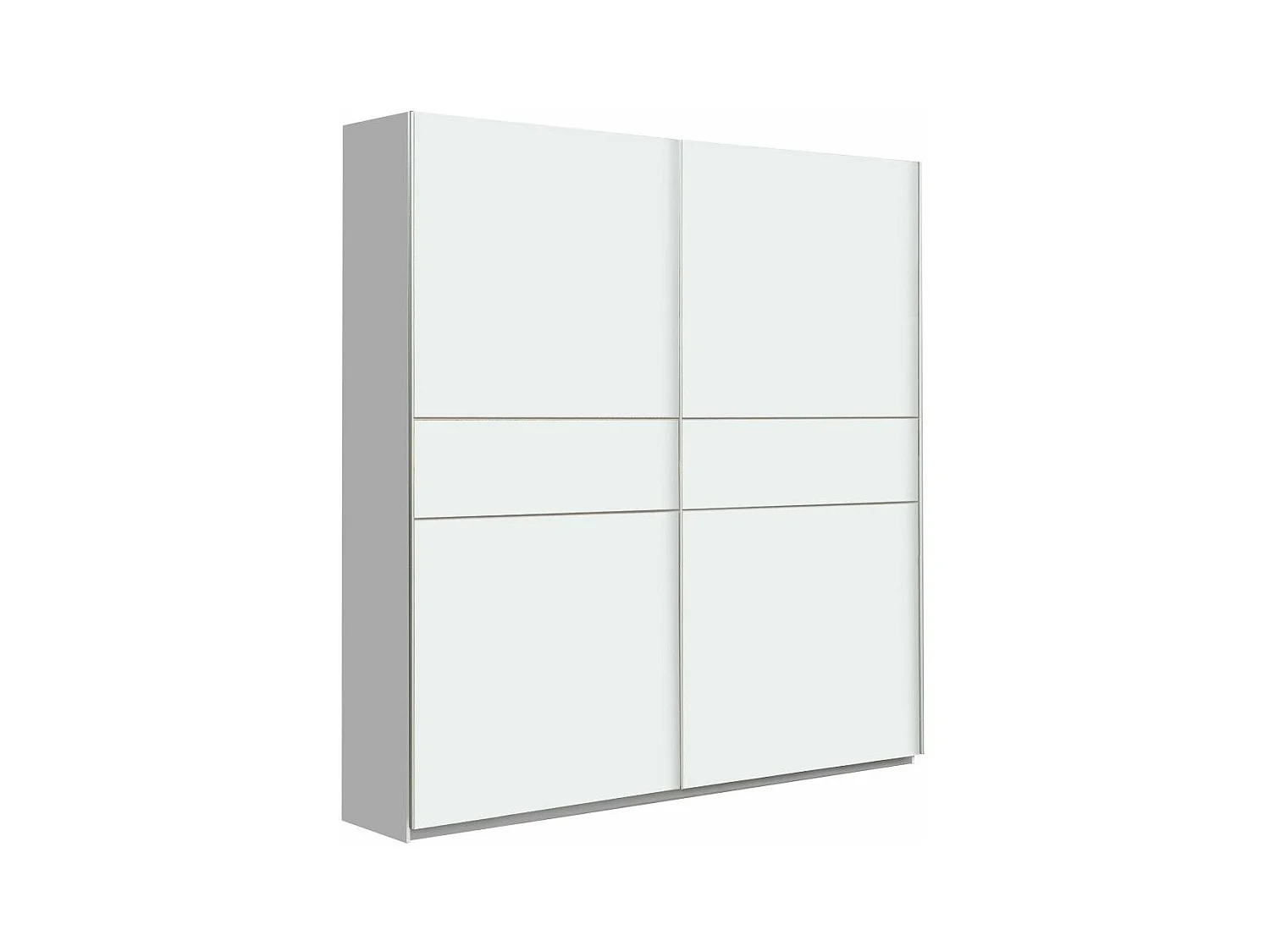 Armario de 210x170x61 cm de melamina con 2 puertas correderas en color blanco Winter 170