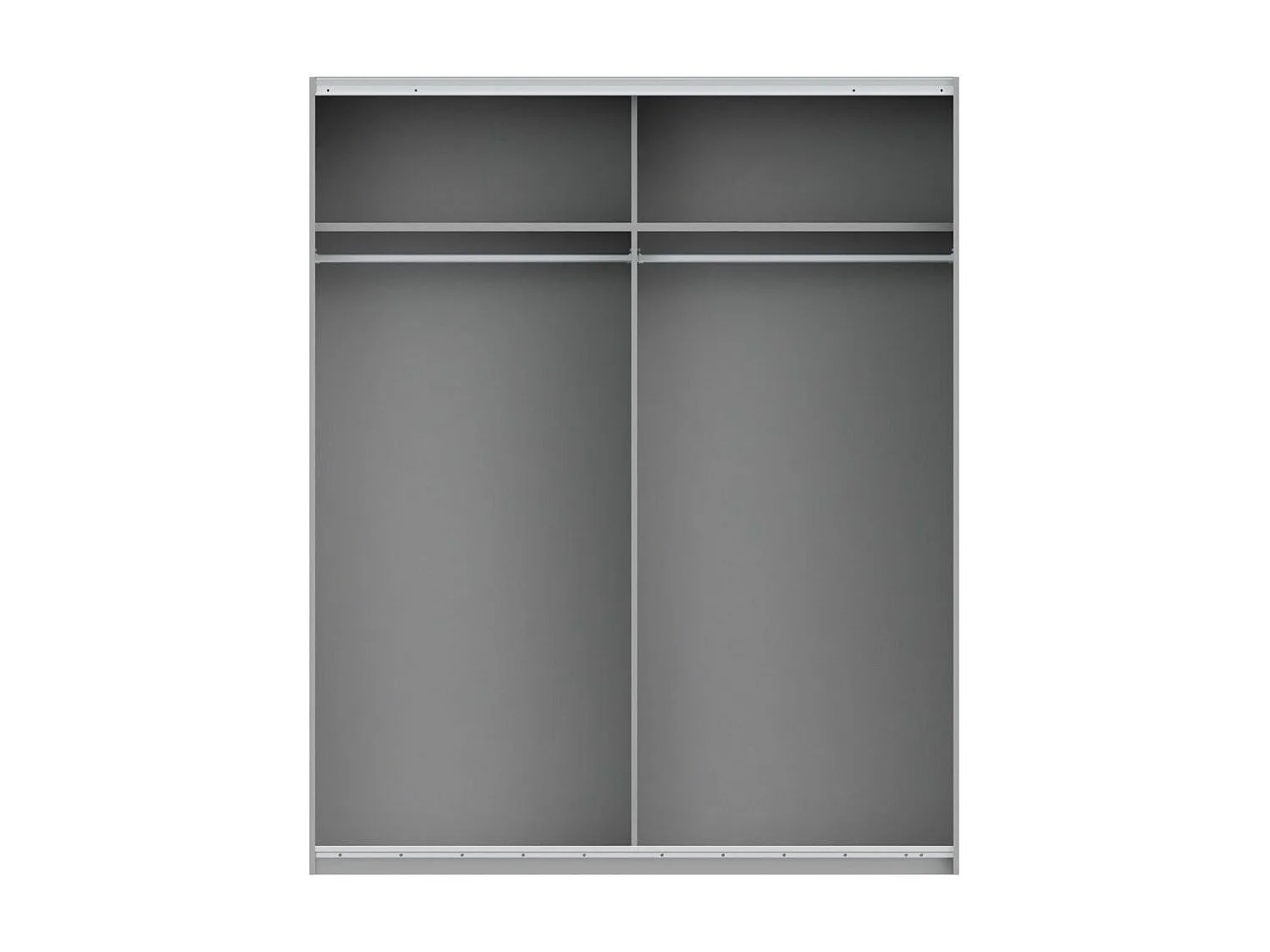 Armario de 210x170x61 cm de melamina con 2 puertas correderas en color blanco Winter 170