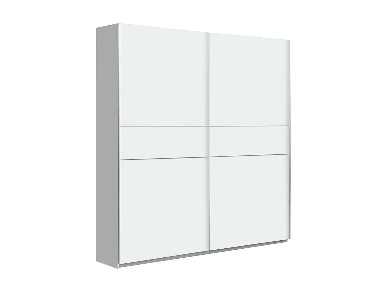 Armario de 210x170x61 cm de melamina con 2 puertas correderas en color blanco Winter 170