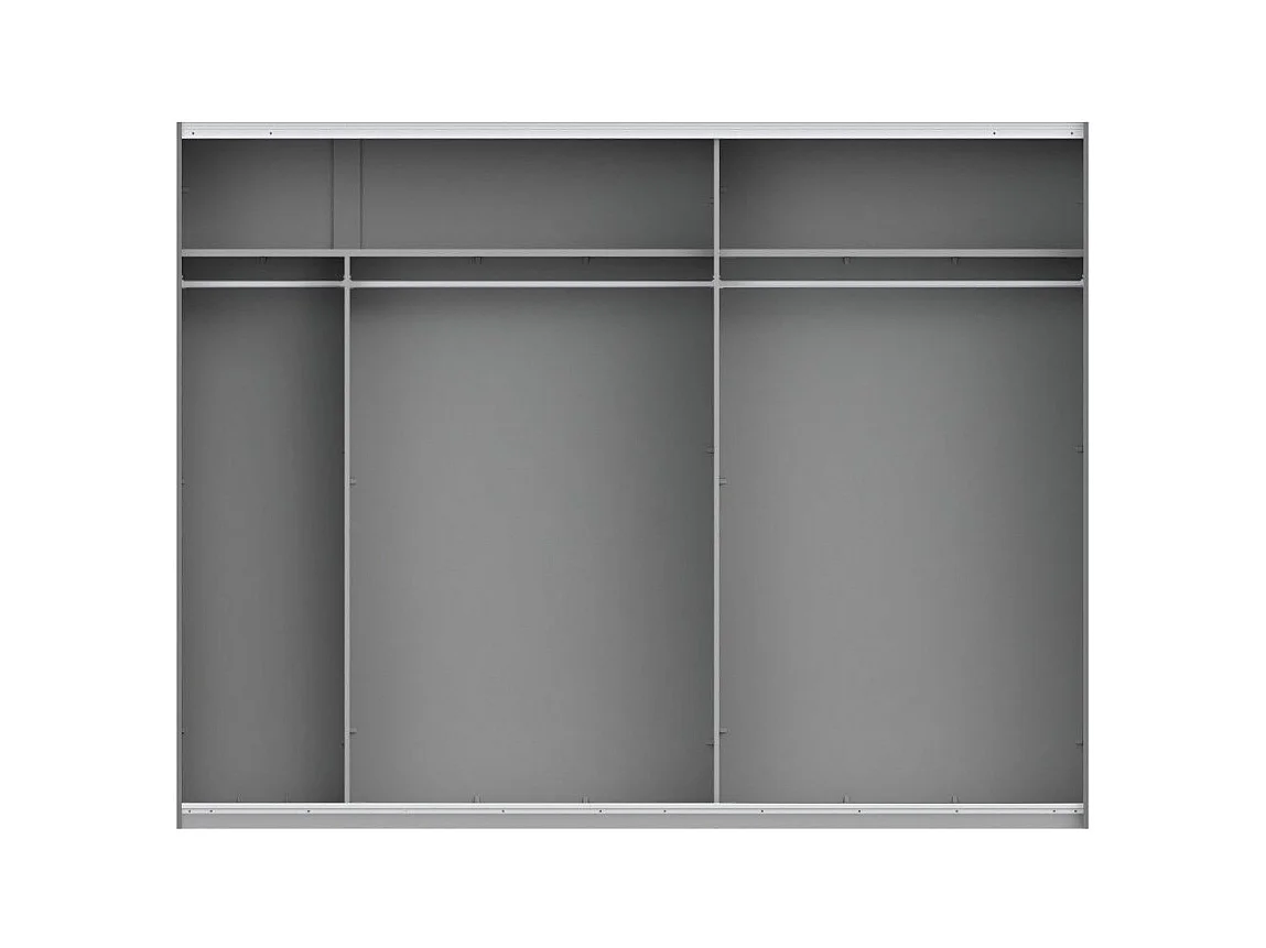 Armario de 210x270x61 cm de melamina con 2 puertas correderas en color roble Winter 270