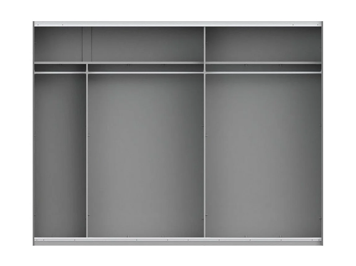 Armario de 210x270x61 cm de melamina con 2 puertas correderas en color roble Winter 270