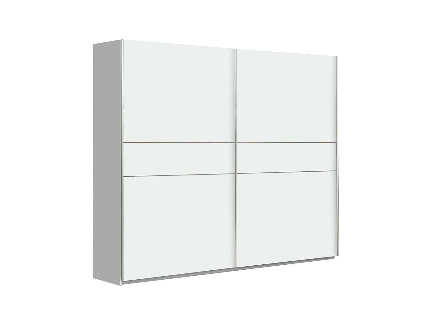 Armario de 210x220x61 cm de melamina con 2 puertas correderas en color blanco Winter 220