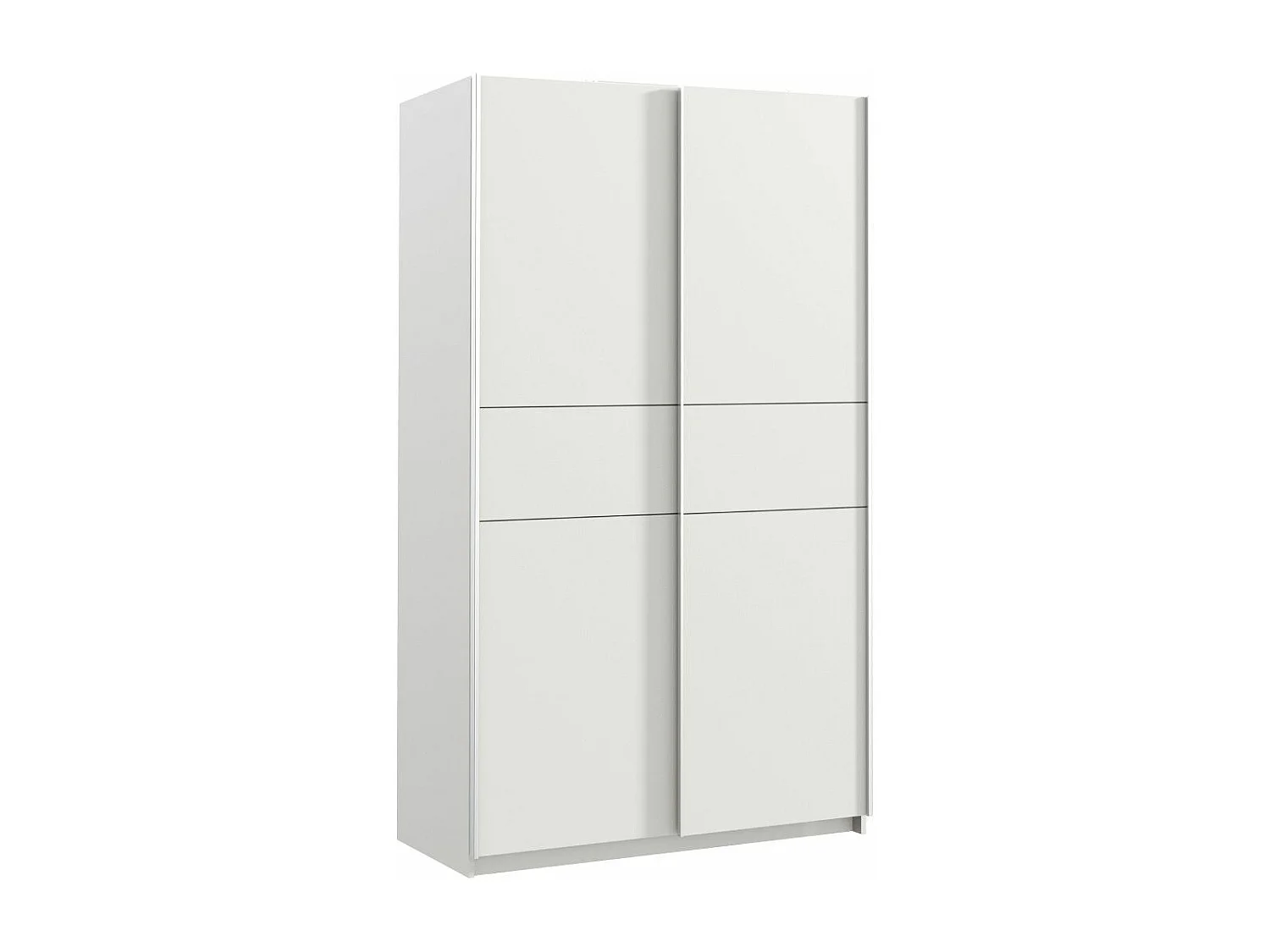 Armario de 210x120x61 cm de melamina con 2 puertas correderas en color blanco Winter 120