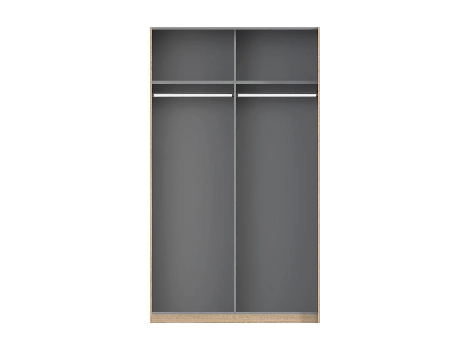 Armario de 210x120x61 cm de melamina con 2 puertas correderas en color roble Winter 120