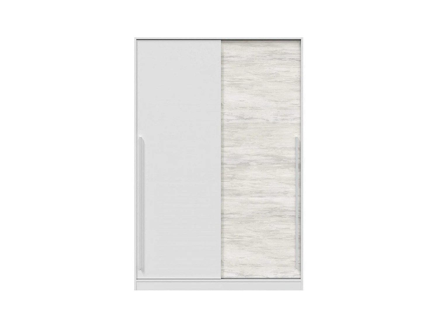 Armario ropero de 200x120x50 cm con 2 puertas correderas y tiradores en color blanco Billy