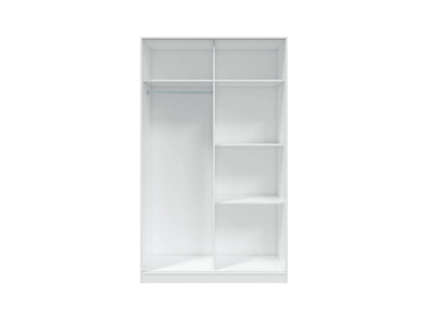 Armario ropero de 200x120x50 cm con 2 puertas correderas y tiradores en color blanco Billy