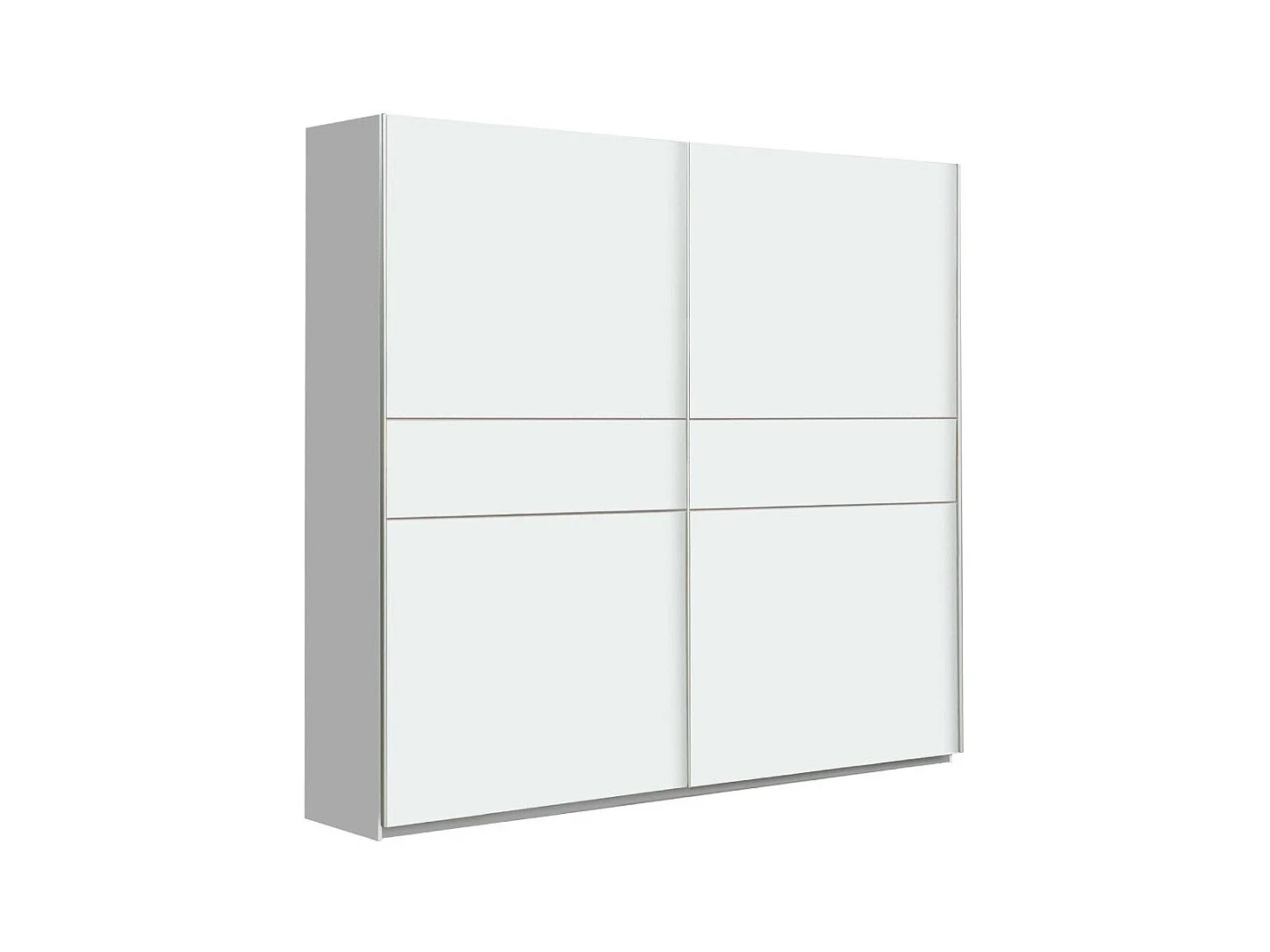 Armario de 210x200x61 cm de melamina con 2 puertas correderas en color blanco Winter 200