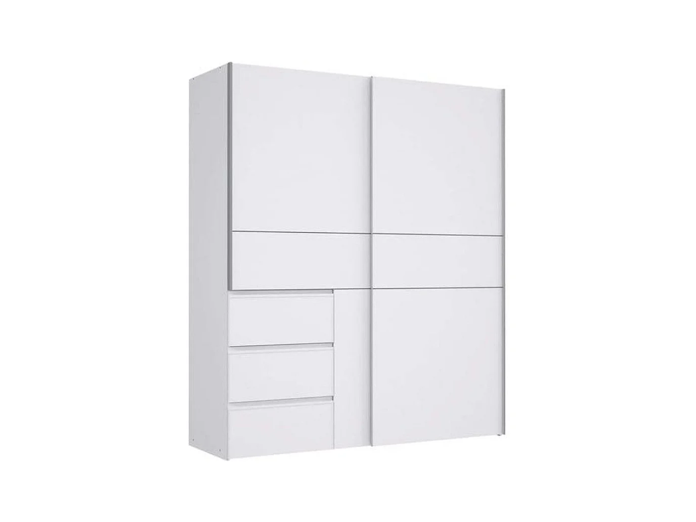Armario de 201x170x61 cm con 2 puertas correderas en color blanco Winter2 200 + cajonera
