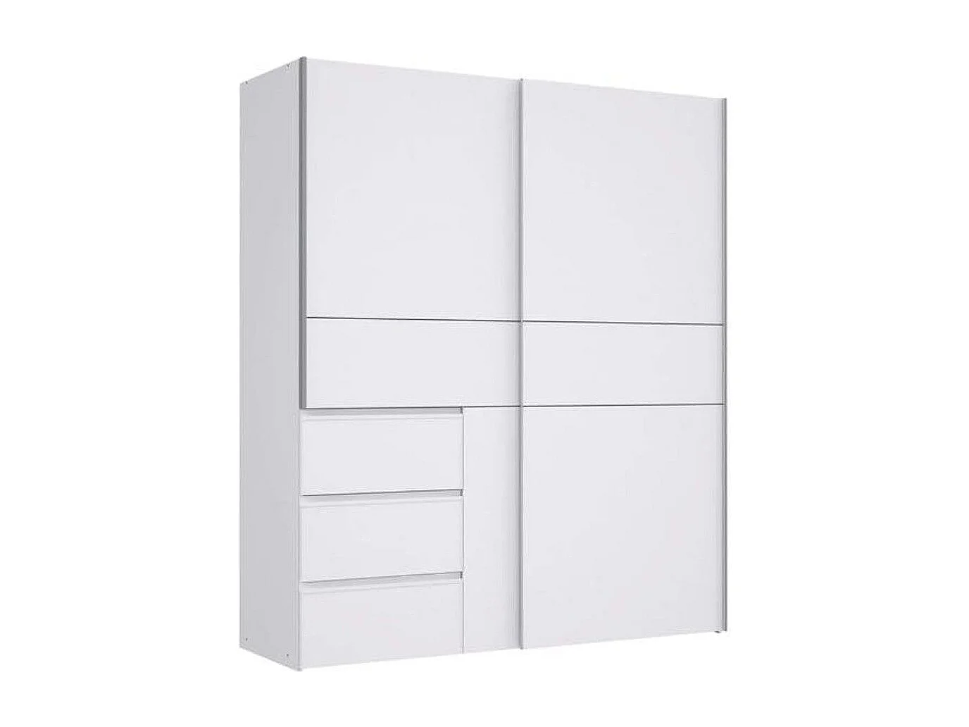 Armario de 201x170x61 cm con 2 puertas correderas en color blanco Winter2 200 + cajonera