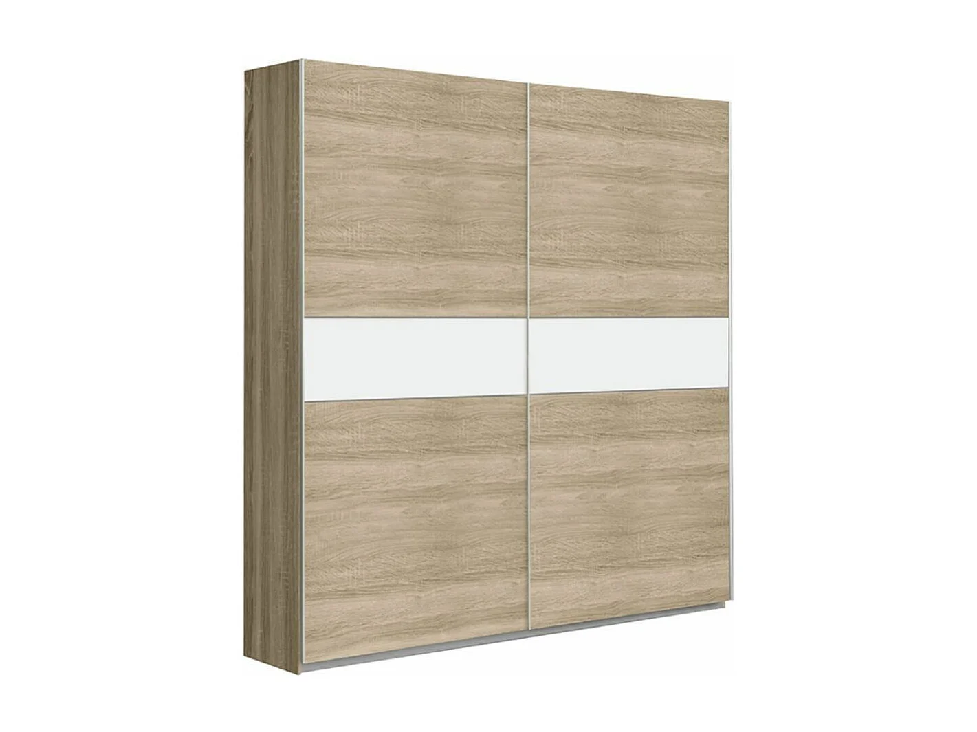 Armario de 210x170x61 cm de melamina con 2 puertas correderas en color roble Winter 170