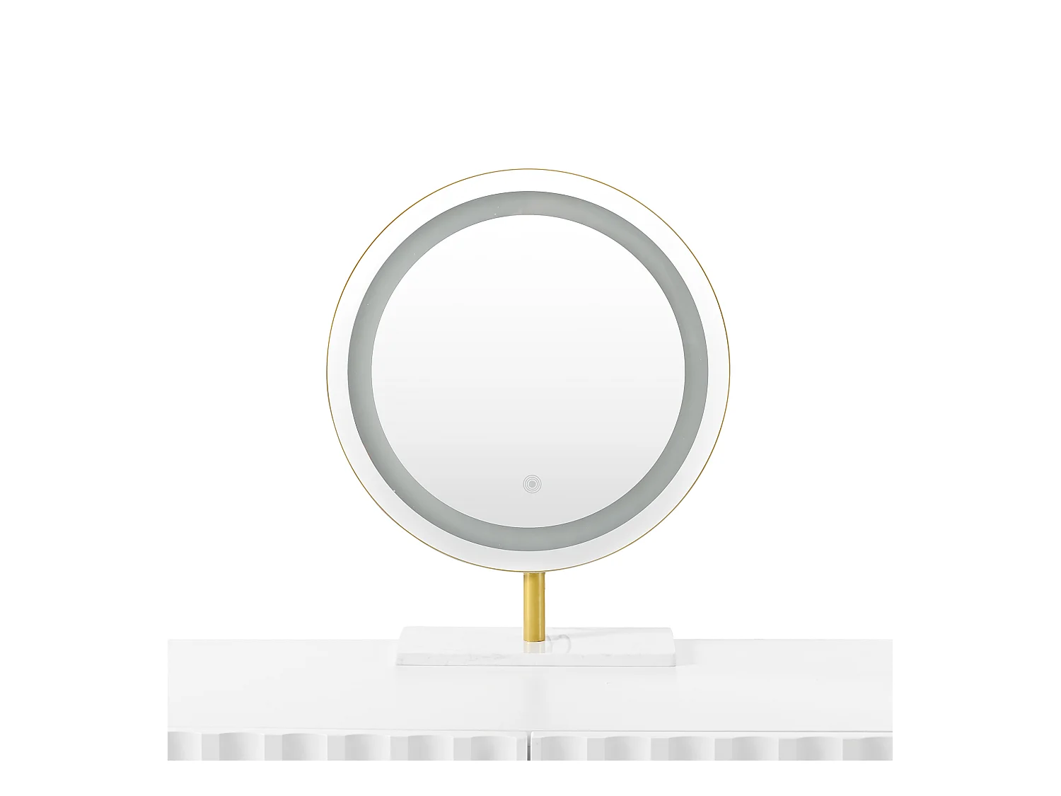 Kaptafel met LED-verlichting 100×40×127 cm - met 5 laden - wit