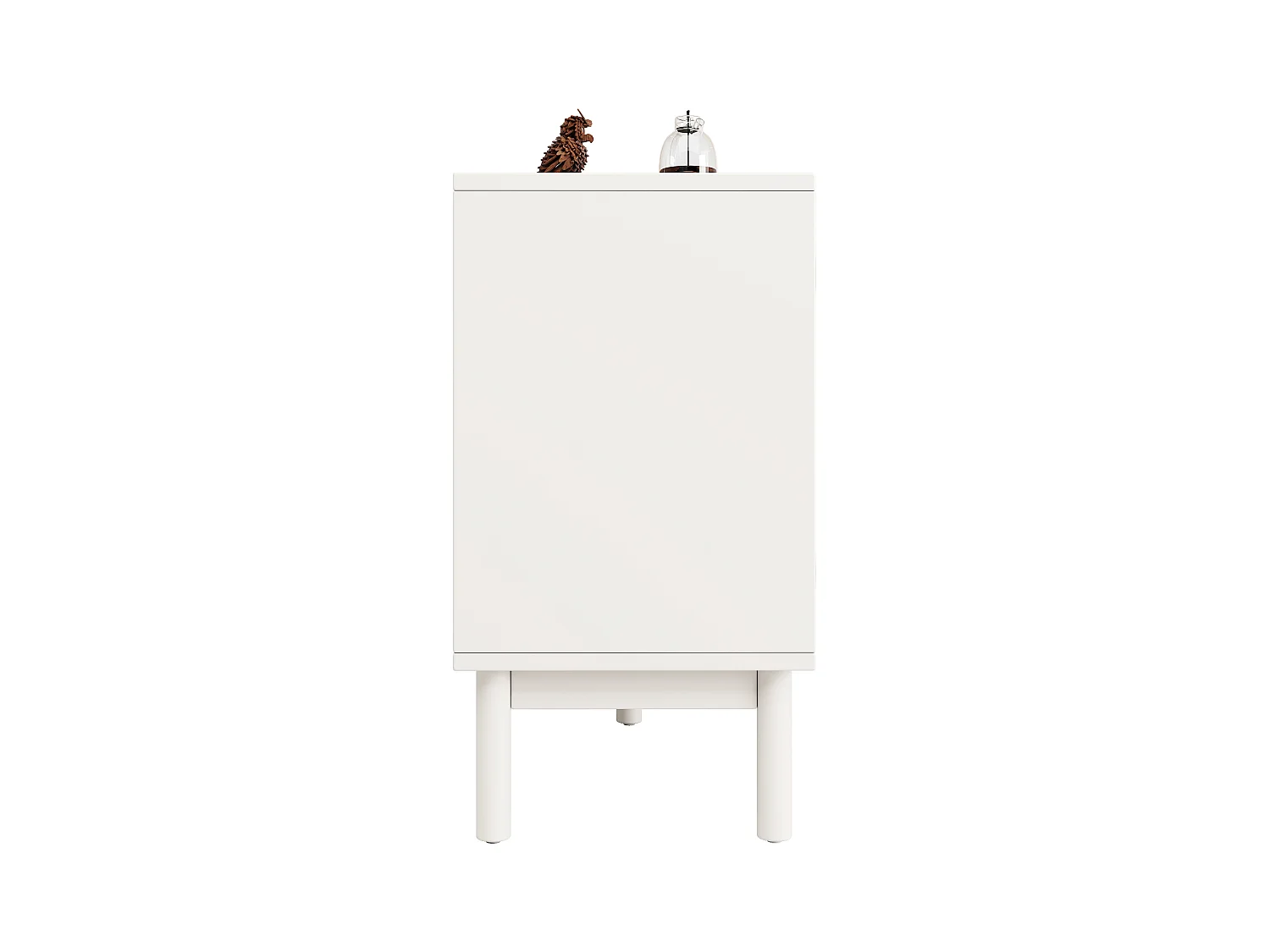Buffet moderne 120x40x75cm - avec 6 tiroirs - MDF - blanc
