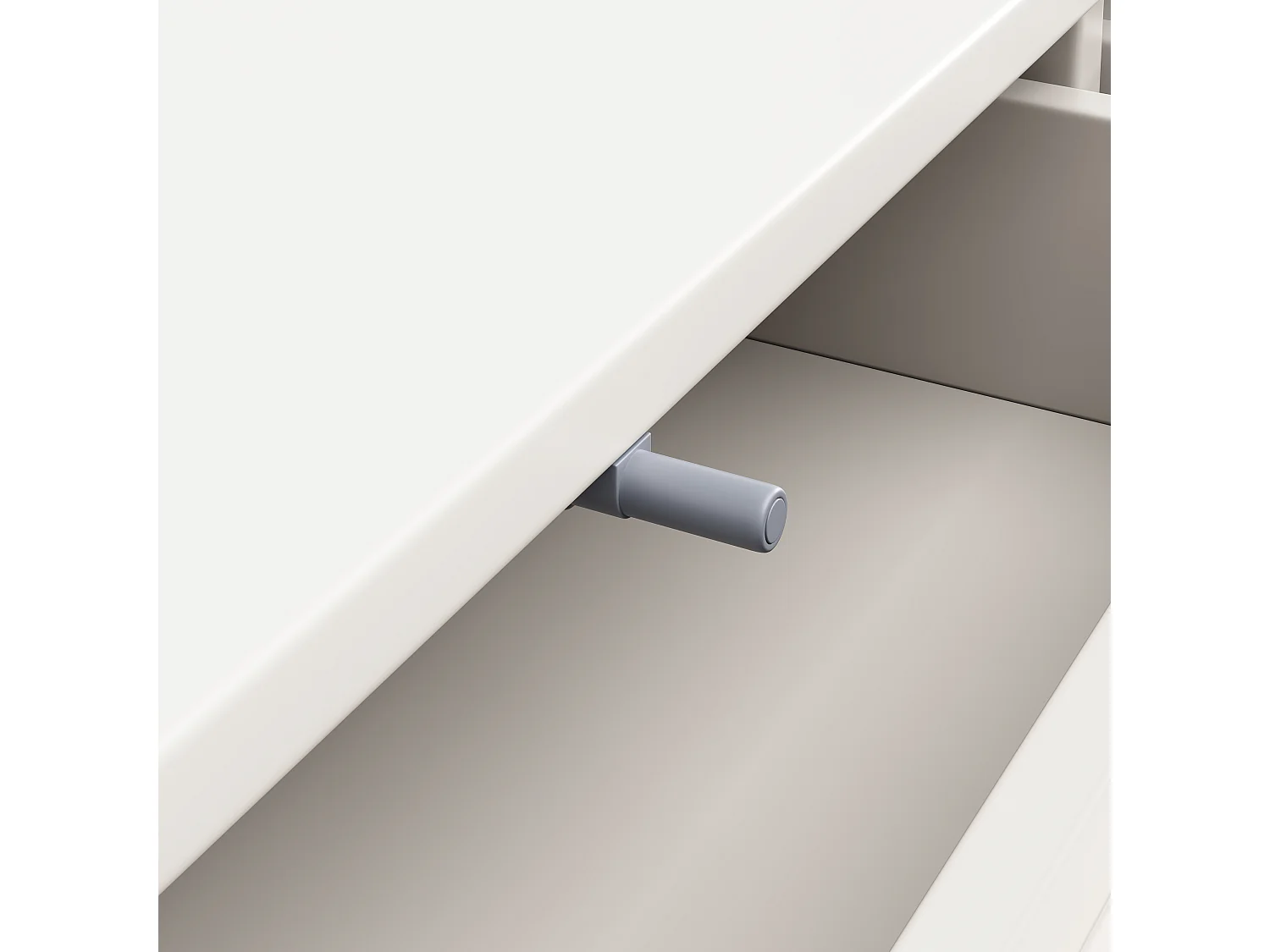 Nowoczesna kredens 120×40×75 cm - z 6 szufladami - MDF - biały